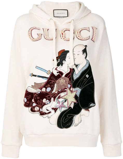 gucci embroidered japanese motif hoodie|gucci hoodie cost.